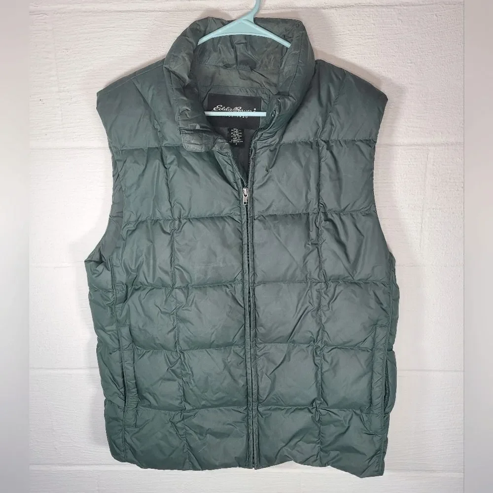 Eddie Bauer Puffer Vest Goose Down Insulation Mens Small